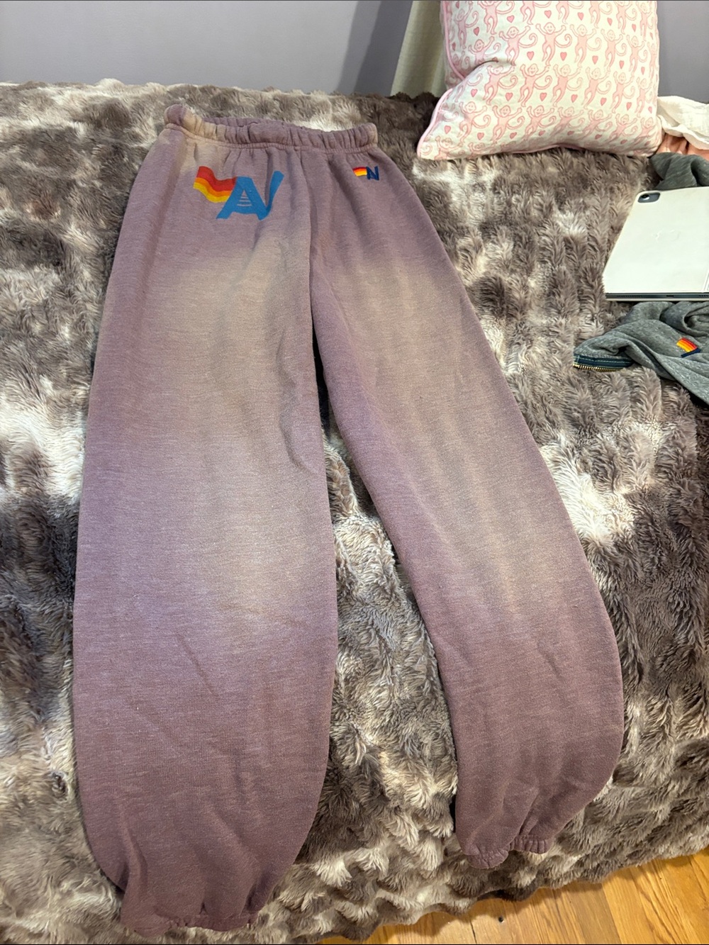 Logo Mauve adult  Sweatpants with Rainbow Accent